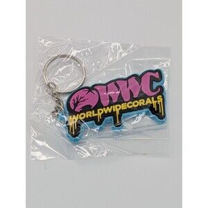 WWC Worldwide Corals Keychain Rubber Reef Tank Saltwater Fish Logo Swag